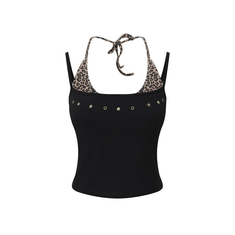 Guan Qu 2026 American Retro Spicy Girl Tank Top Camisole for Women - Summer Edition Medium чёрный