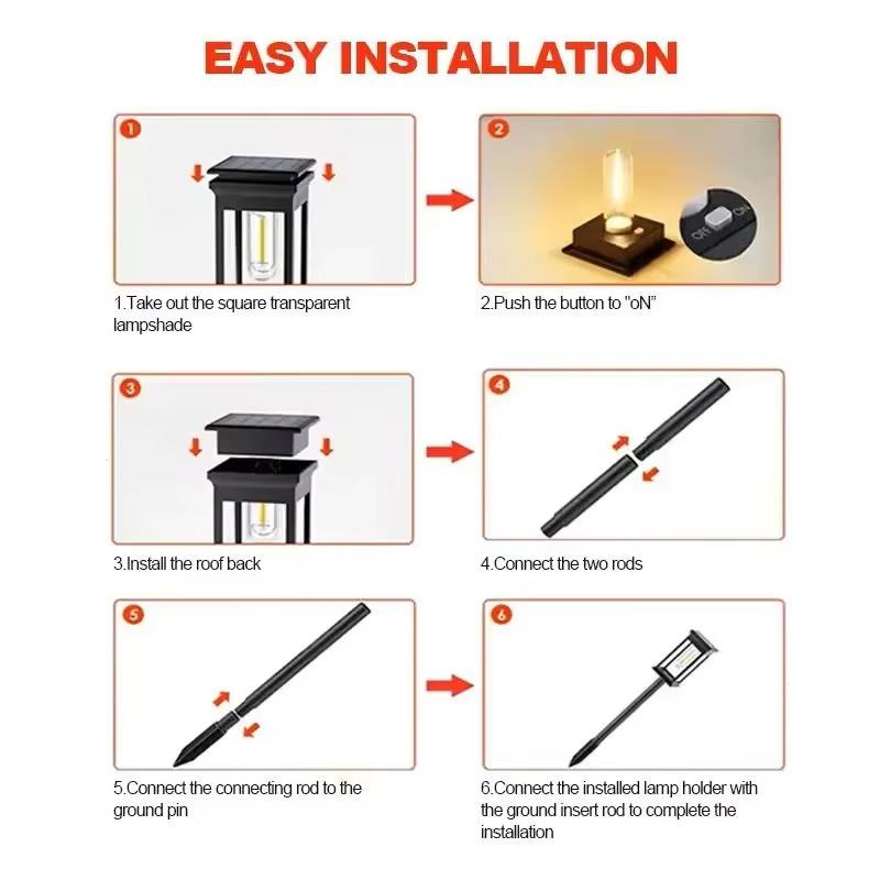 2026 New Solar Pathway Lights Outdoor Solar Powered Garden Lights for Walkway Yard Backyard Lawn Landscape Lighting Decor