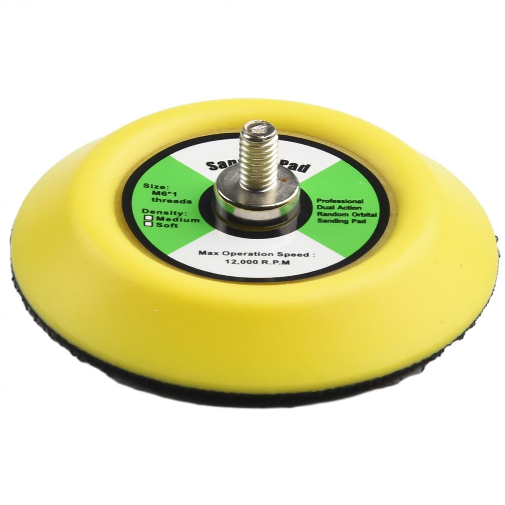 5pcs 3\ 75mm  Sanding Polishing Backing Pad M6 Thread For Air Sander New
