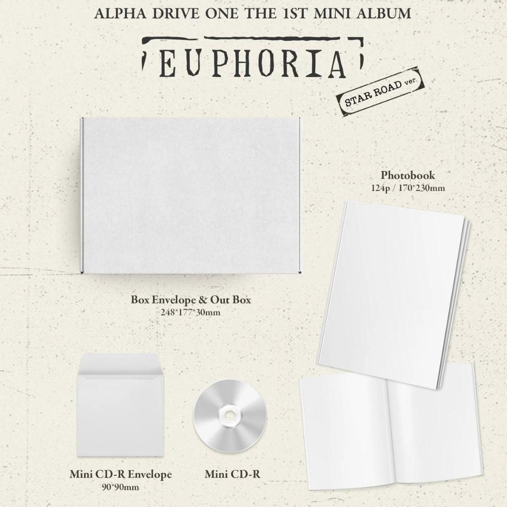 PRE-ORDER BENEFIT ALPHA DRIVE ONE - 1st Mini Album [EUPHORIA] (STAR ROAD Ver.)