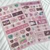 New Cute Musical Note Strawberry Glitter Sticker For Phone Camera Luggage Journal Sticker DIY Decoration Stationery Sticker Gift