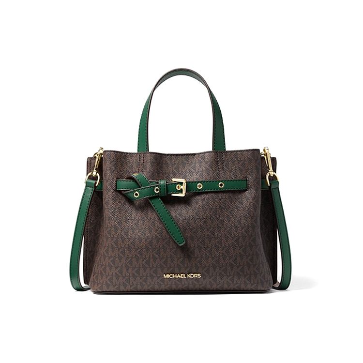 

Michael Kors MK Emilia Monogram Color Block Logo Strap Zipper Commuter Coated Canvas Square Tote Crossbody Bag Small 35H0GU5S1B-RACING-GREEN Basic Set (Bag+Dust Bag)