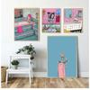 Skeleton Canvas Print and Poster, Funny Toilet Wall Art, Bath Bubble, Skull Retro Pictures, Halloween Decoration