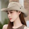 Bucket Hat Women Men Spring Summer Big Brim Fisherman Cap Outdoor Sunscreen Sun Hat Solid Color Simple Korean Sunhat Foldable