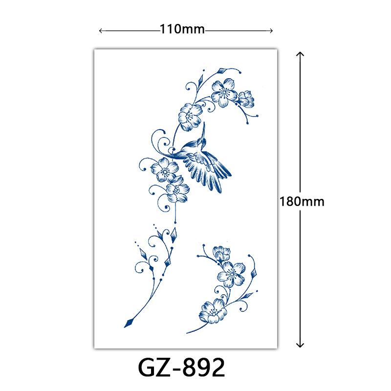 Juice Tattoo Stickers, Herbal Tattoo Stickers, Semi-Permanent English Letter Tattoo Stickers Tattoo