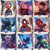 Q Version Marvel Superhero Pillowcase SpidermanSuitable for Sofa Car Bedroom Decorative Cushion Cover Pillow Cover