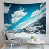 Nature Mountain Forest Tapestry Winter Snowy Tree Landscape Tapestry Wall Hanging Decor Tapestries Bedroom Home Living Room Dorm