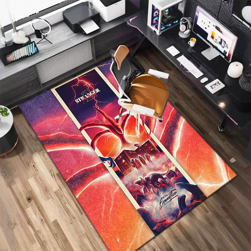 Halloween Horror Horror Theme Stranger Things Carpet Home Living Room Decoration Table and Chairs Anti Slip Door Mat Outdoor Picnic Mat Carpet A21