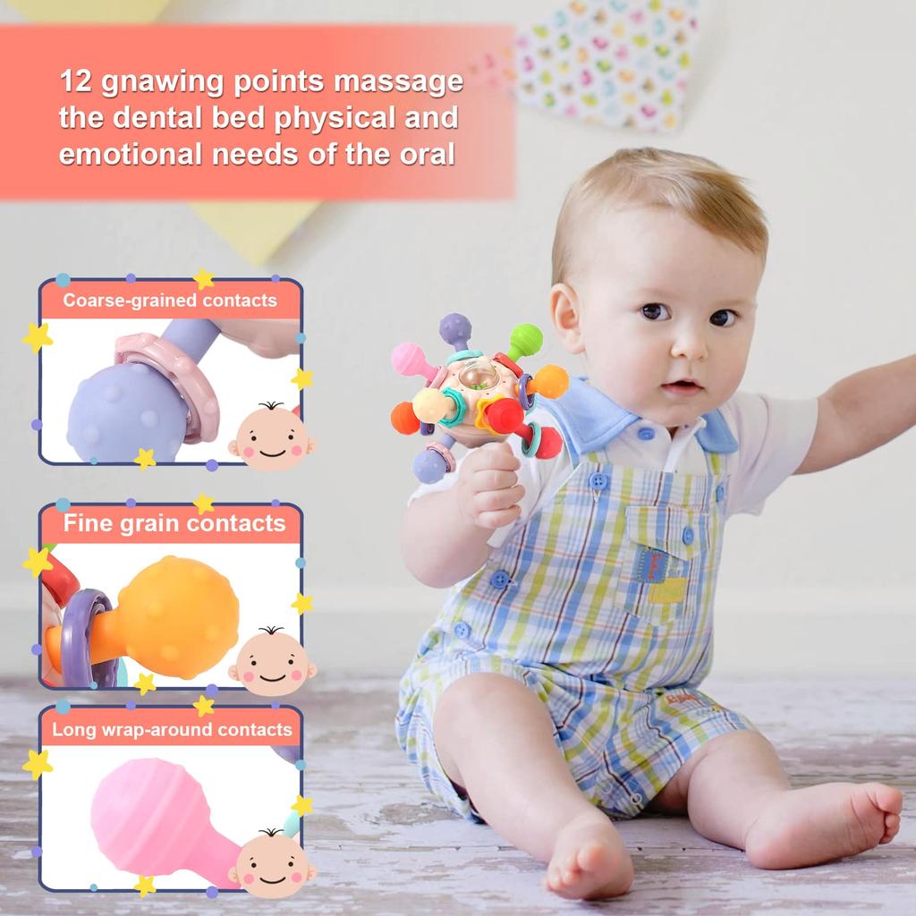 Manhattan Atomic Ball Player Grasping Ball Baby Toy Teeth Grinding Ball Puzzle Early Education Baby Grasping Training