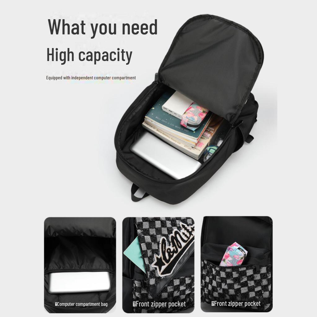 Stylish and Spacious Backpack: Perfect for Travel, School, and Short Trips for Middle School Students - Lightweight and Trendy Design.