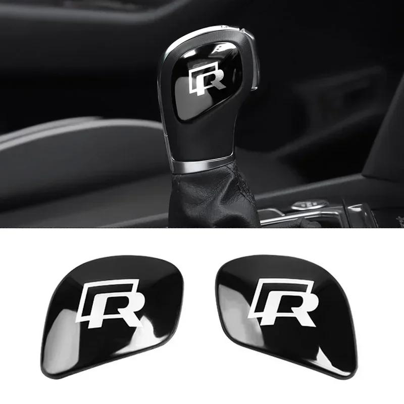 T23-Car Gear Head Shift Knob Handle Cover Trim Sticker For Volkswagen VW Golf Polo Tiguan Passat Touareg Magotan Touran Taigo Caddy