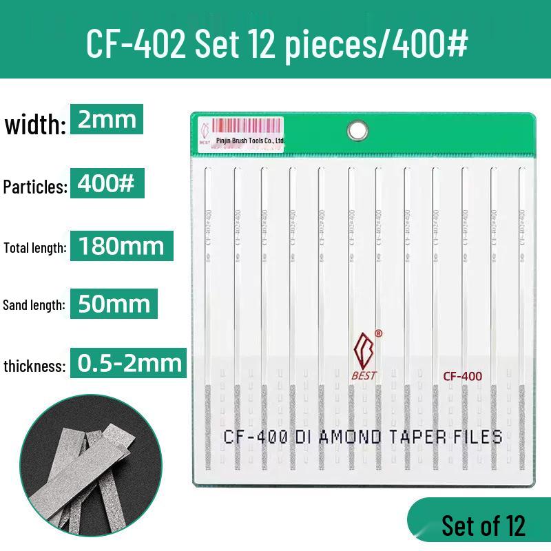 Diamond Electroplated Alloy File Set CF-400 with Carborundum - Free Shipping
