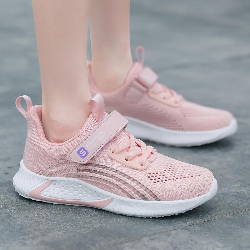 Girl's Large Breathable  Mesh Rotating Buckle Casual Shoes Sports Shoes Children's Shoes Running Shoes
