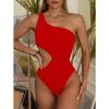 Bikini Verano para Mujer Sexy Traje de Baño de Una Pieza Un Hombro Ropa de Playa para Mujer