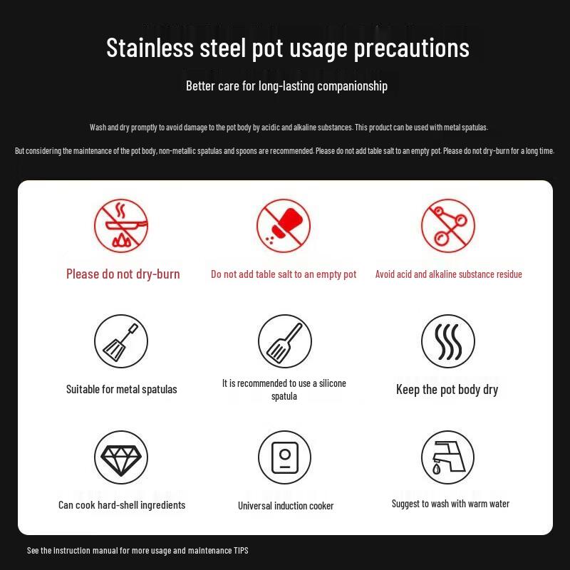 COOKER KING 316 Stainless Steel Non-stick Wok