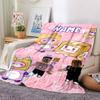 Custom Name Kawaii Characters Adventure Party Blanket For Couch Bed Plush Cozy Fuzzy Blanket Super Soft Warm Blankets For Fall And Winter 091623