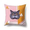 Polyester Throw Pillow Cover Home Decoration Throw Pillow Car Throw Pillow Lovely Animal Cat Print Cushion Cover
