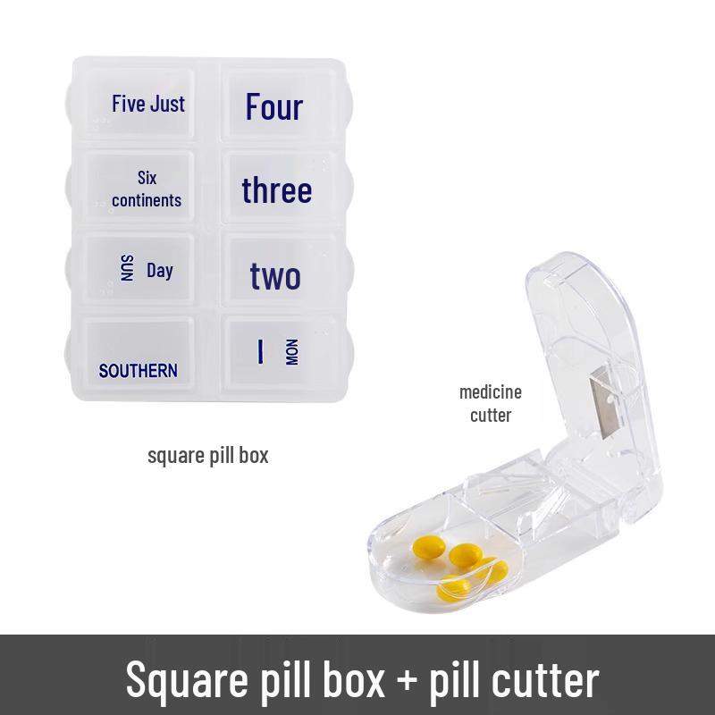 Компактная дорожная коробка-органайзер для таблеток на 7 дней
