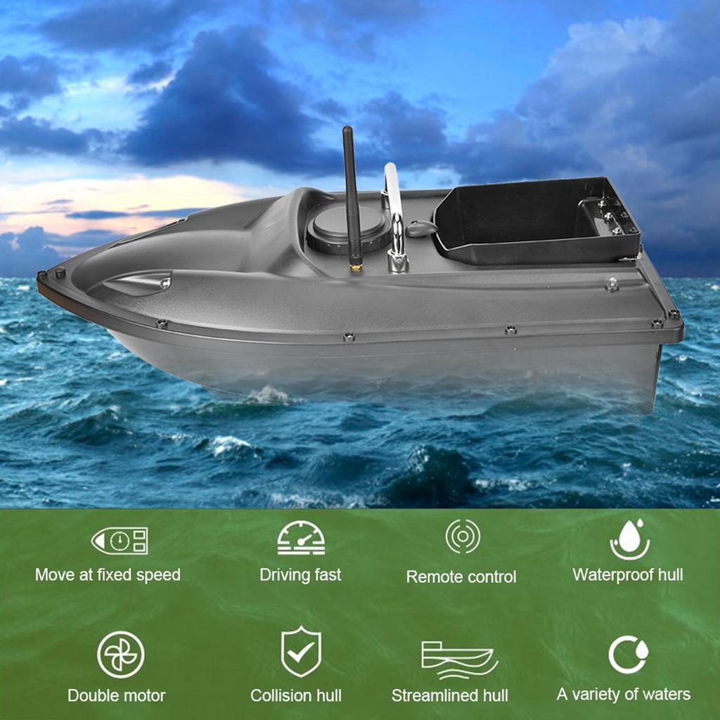 300M Single Silo Bait Boat Wireless Remote Control Fishing Lure RC Ship D13 Navigation Fish Finder 1.5 KG Load