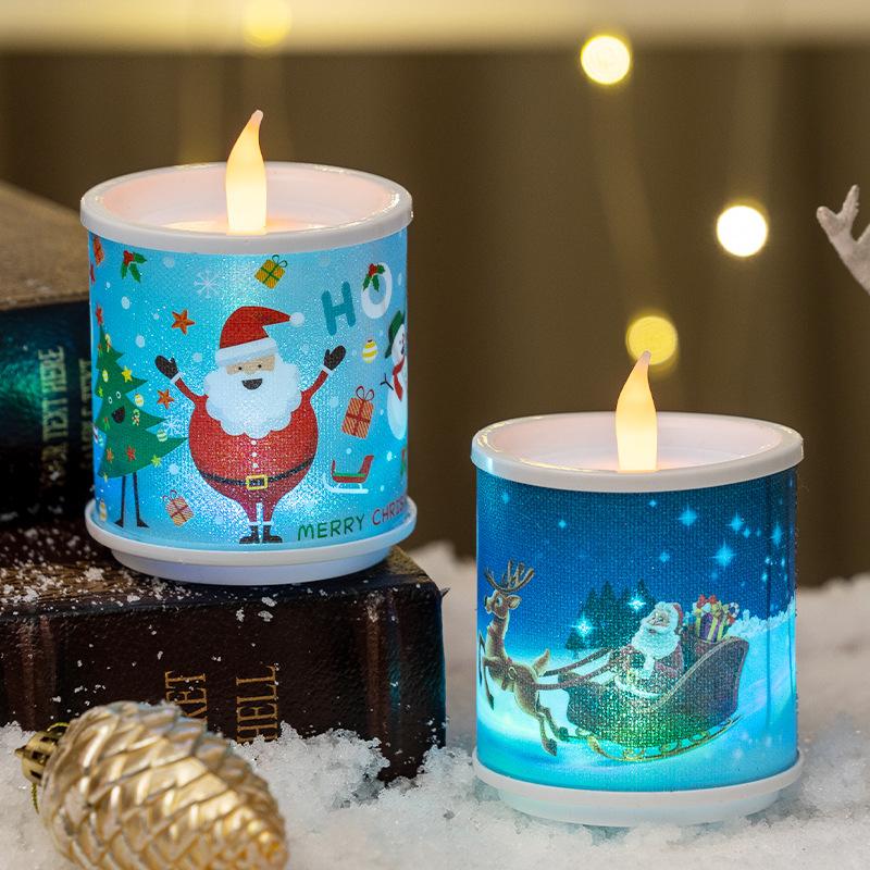 Christmas Electronic Candles, Christmas Elements, Printed Candle Lights, Christmas Decorations, Christmas Gifts