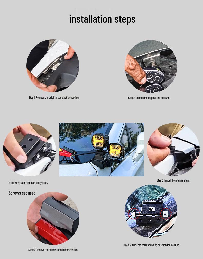 A-Pillar LED Spotlight Quick-Release Bracket for BYD Song