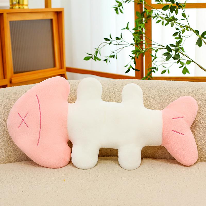 Fishbone Bone Pillow Simulation Dog Bone Plush Toy Sofa Cushion