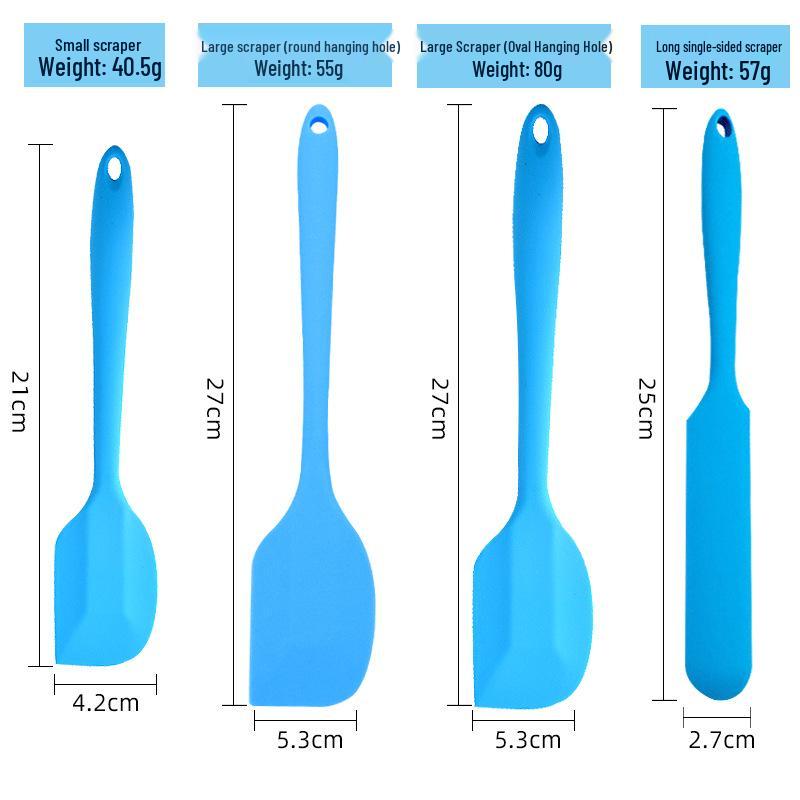 Silicone Spatula & Cake Scraper Set with Integrated Butter Cream Mixing Knife