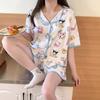 Jiikawa Wusachi Pajamas Women's Spring Summer Cotton Short Sleeve Student Loose Large Size Summer Small Hachi Loungewear