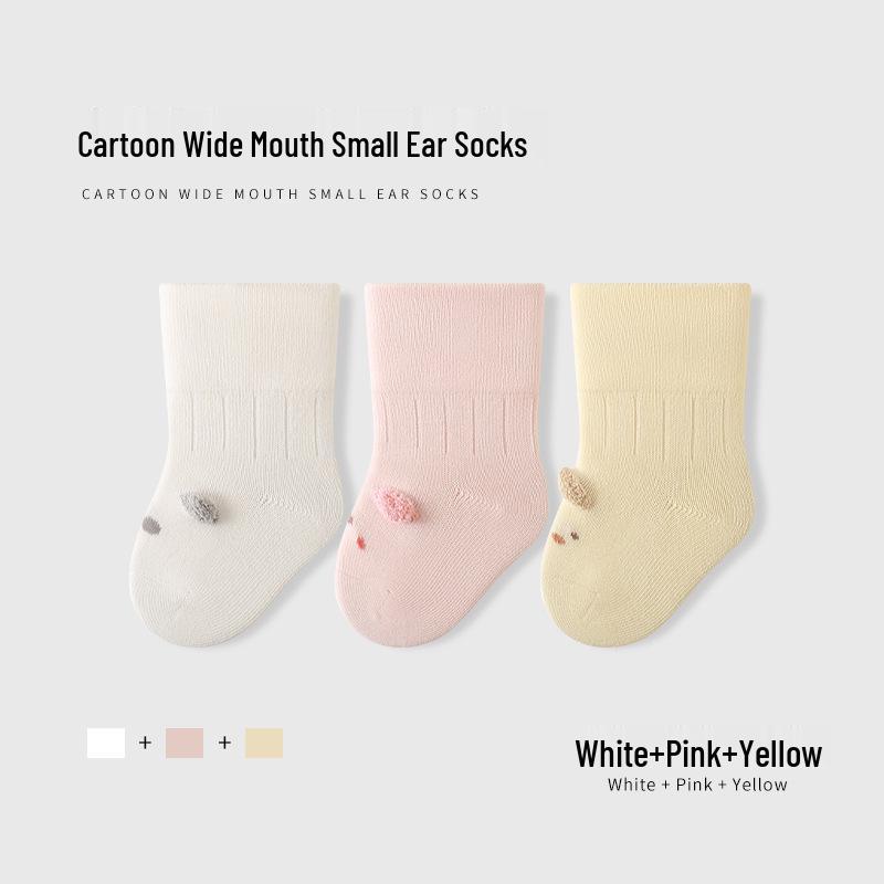 Autumn Combed Cotton Baby Socks - Breathable, Candy Colors, Antibacterial, Seamless Mid-Calf for Infants & Toddlers