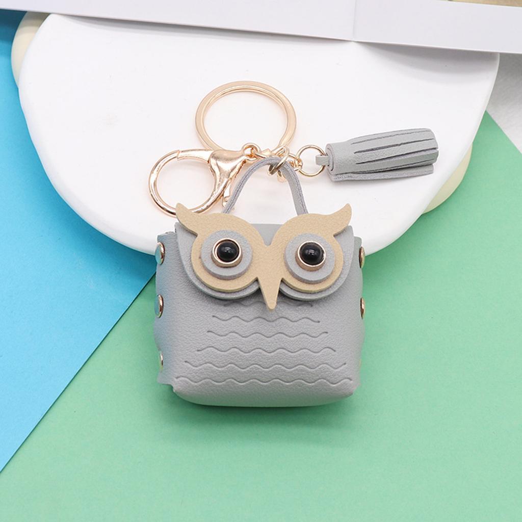 Cute Animal Car Holder Leather Coin Purse Keychain Decoration Accessories