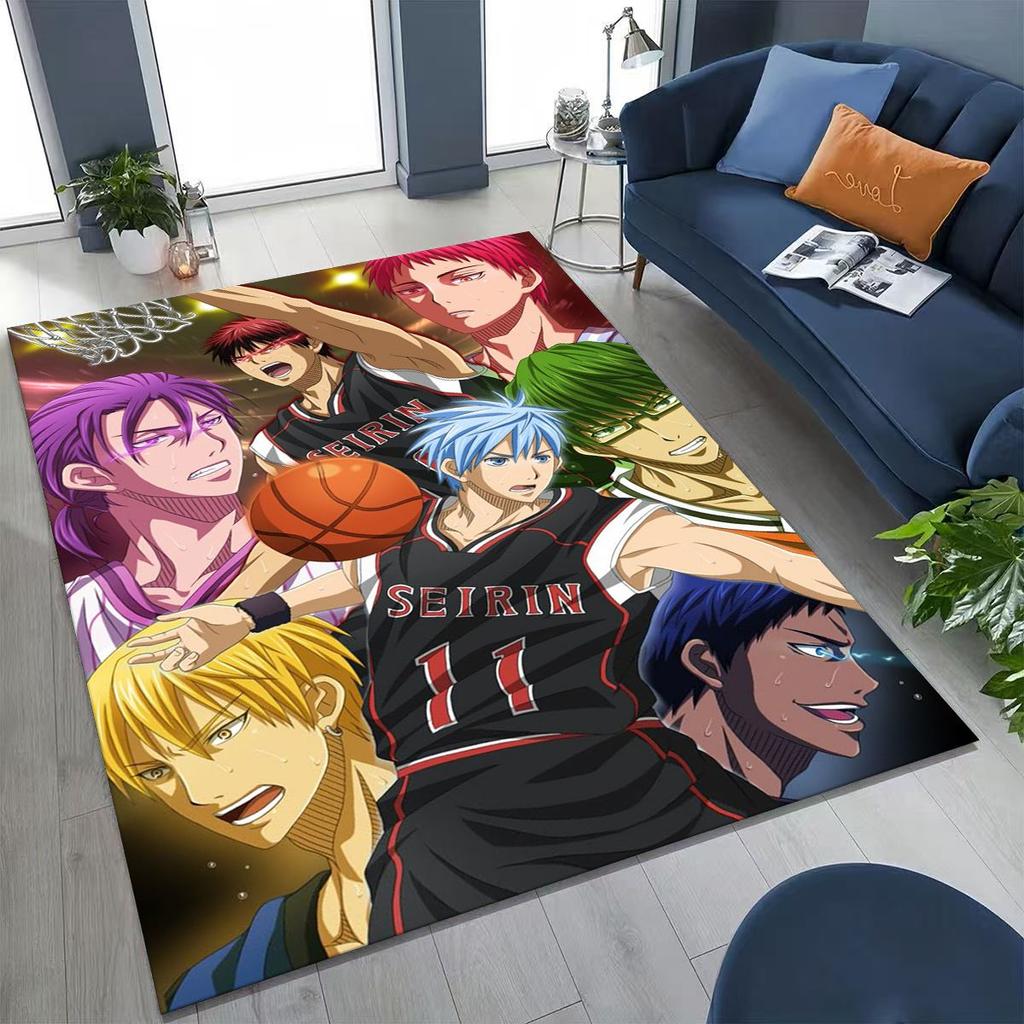 Anime Kuroko's Basketball Cartoon Art Carpet Rug for Bedroom Living Room Sofa Home Doormat Decor,Large Kid Non-slip Floor Mat