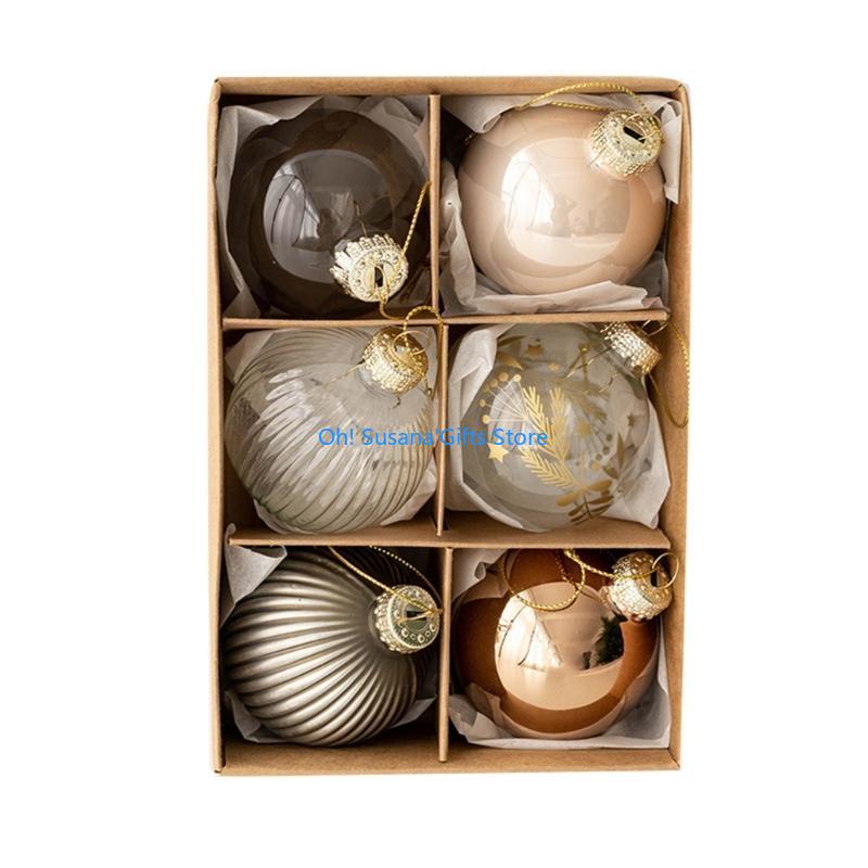 090D Прочные Рождественские Стеклянные Шары Украшения Улучшают Красоту Рождественской Елки Стеклянные Подвески Кулон Мирное Чувство