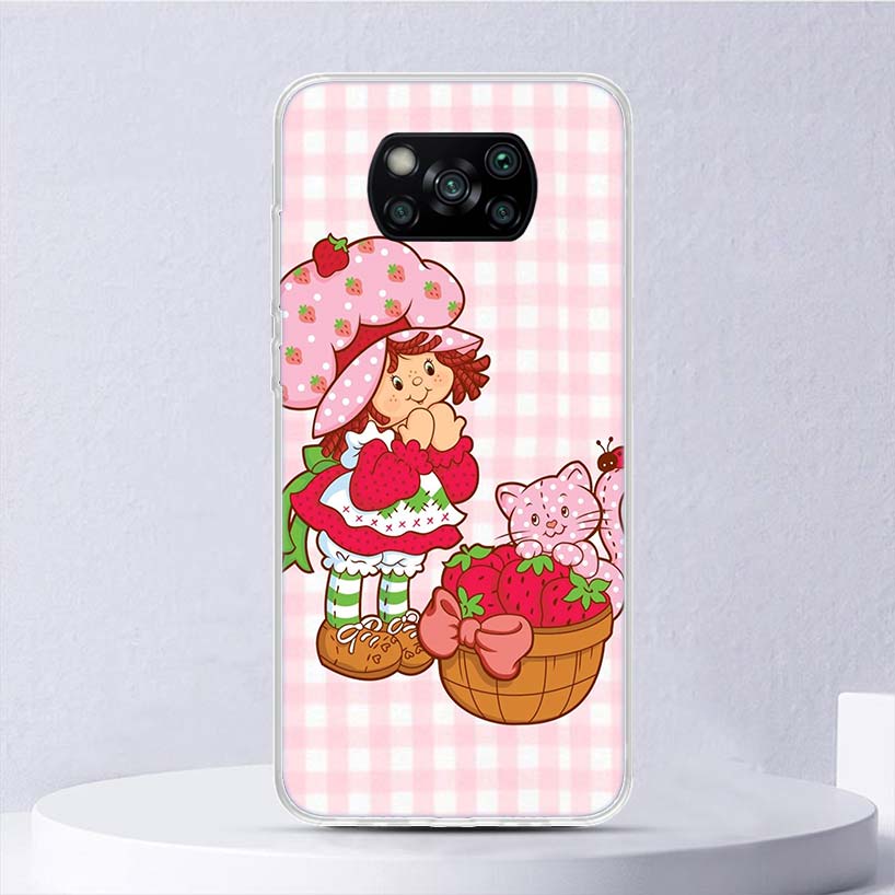 Strawberry Cartoon Girl Soft Case For Xiaomi Poco X7 X6 X5 X4 X3 Nfc F7 Ultra F6 F5 Pro Phone Cover F4 Gt F3 M5S M4 M3 M5 M6 Coq