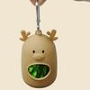 Dog Poop Bag Dispenser, Silicone Dog Waste Bag Holder with Carabiner, Portable Cute Elk Poop Bag Holder for Dogs Cats