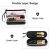 Double Layer Clear Waterproof Zipper Cosmetic Bag Travel for Bag Transparent PVC Accessories Pouch Organizer
