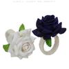 6pcs Artificial Rose Flower Towel Buckle with Rope Table Decoration Napkin Ring  Valentine's Day