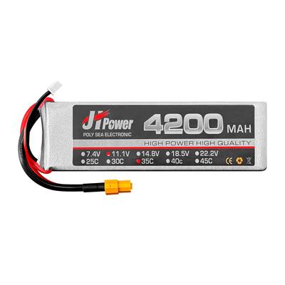HAWK'S WORK LiPo 11.1V 4200mAh 3S, Rechargeable for Drones, Multirotors, RC Airplanes, Boats, Trucks