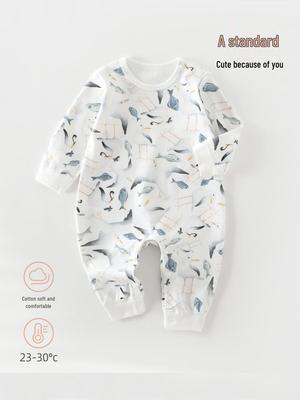 Pure Cotton Baby Jumpsuit: Boneless Newborn Bodysuit, Pullover Crawling Outfit
