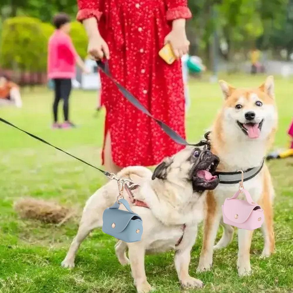 With Metal Buckle Dog Poop Bag Dispenser Leakproof Waste Bag Dispenser Pet Poop Bag Holder  Walking