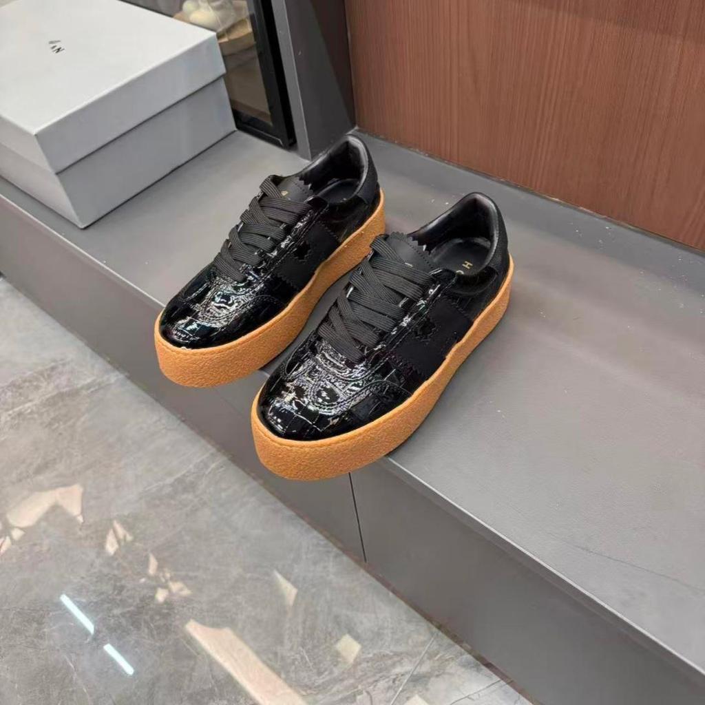 Hogan 2026S Women's Retro Color Block Sneakers - Height Increasing, Thick Sole, Casual Style