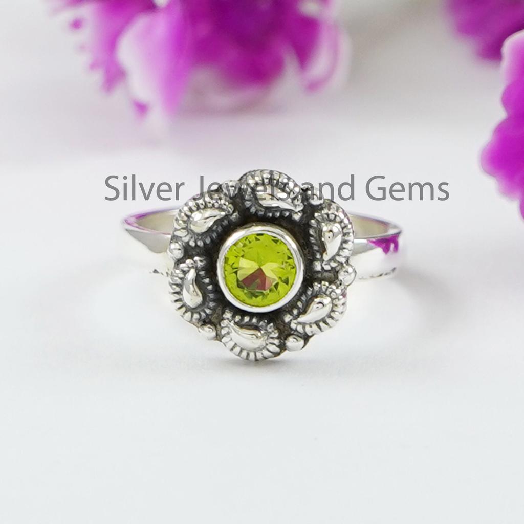 Black Onyx Sterling Silver Ring, Dainty December Birthstone
