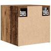Wall Mounted TV Cabinets Set of 2 Rustic Wood Look 30.5 x 30 x 30 cm