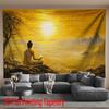 VIKAMA Enlightenment Buddha Tapestry Which Has Added A Serene Warm Vibe For Home Office Guesthouse And Meditation Space Decor