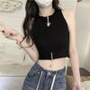 Strickweste Damen Oberbekleidung Hot Girl Aushöhlen Neckholder Ärmellos Basisschicht Innenbekleidung Kurzes Top Sommer