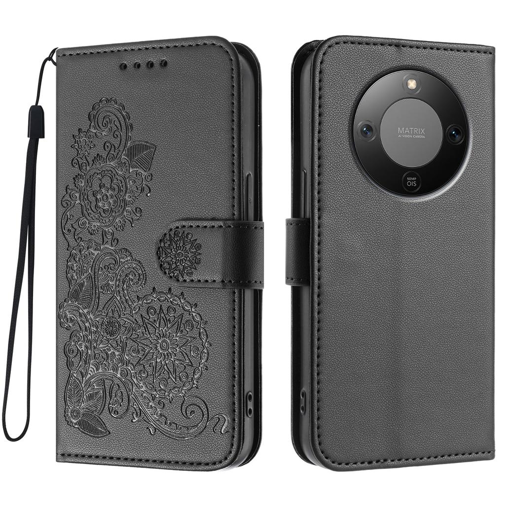 For Honor Magic8 Lite 5G/X9d 5G/X70 5G Phone Cases Mandala Flower Leather Wallet Mobile Cover with Strap