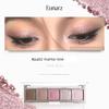 Eunarz Five-Color Eyeshadow Palette Green Blue Matte Makeup Earth Tones Pink Pearlescent Glitter Niche Orange Brown