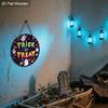 JIT 1pc 2D Flat 'trick or Treat' Halloween Theme Wooden Decorative Signs & Plaque, Bohemian Style Wall Hanging Decor, Suitable for Family Front Door