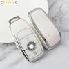 ECGP7 2/3/4 Bottons Silver Tpu Car Key Case Cover for Mercedes Benz A C E S G Class GLC CLE CLA GLB GLS W177 W205 W213 W222 X167 AMG