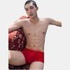 Calvin Klein Color Block Jacquard Low Rise Breathable Boxer Briefs Men Underwear Red NB3026-XMK