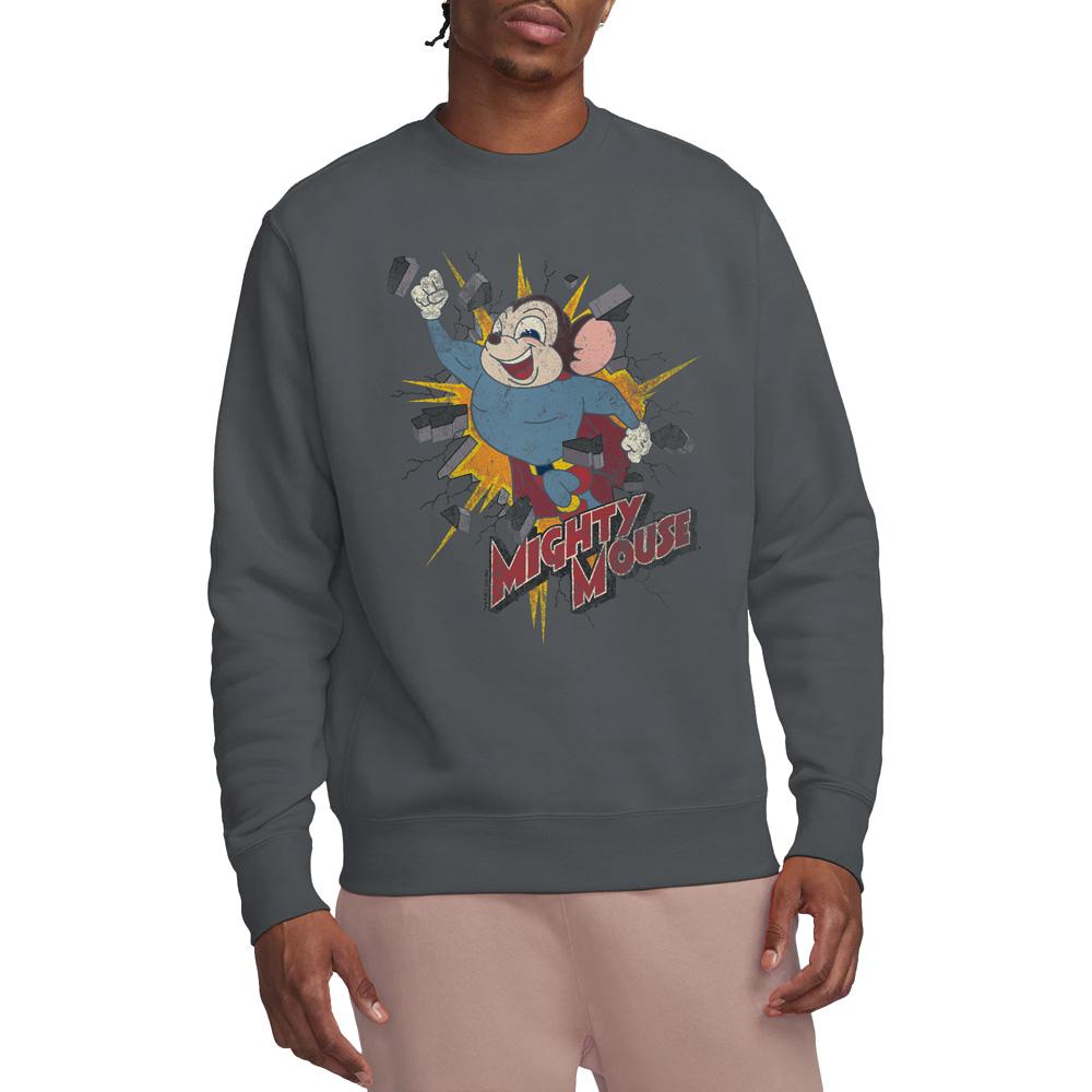 Mighty Mouse Unisex Adult Break Through Sweatshirt